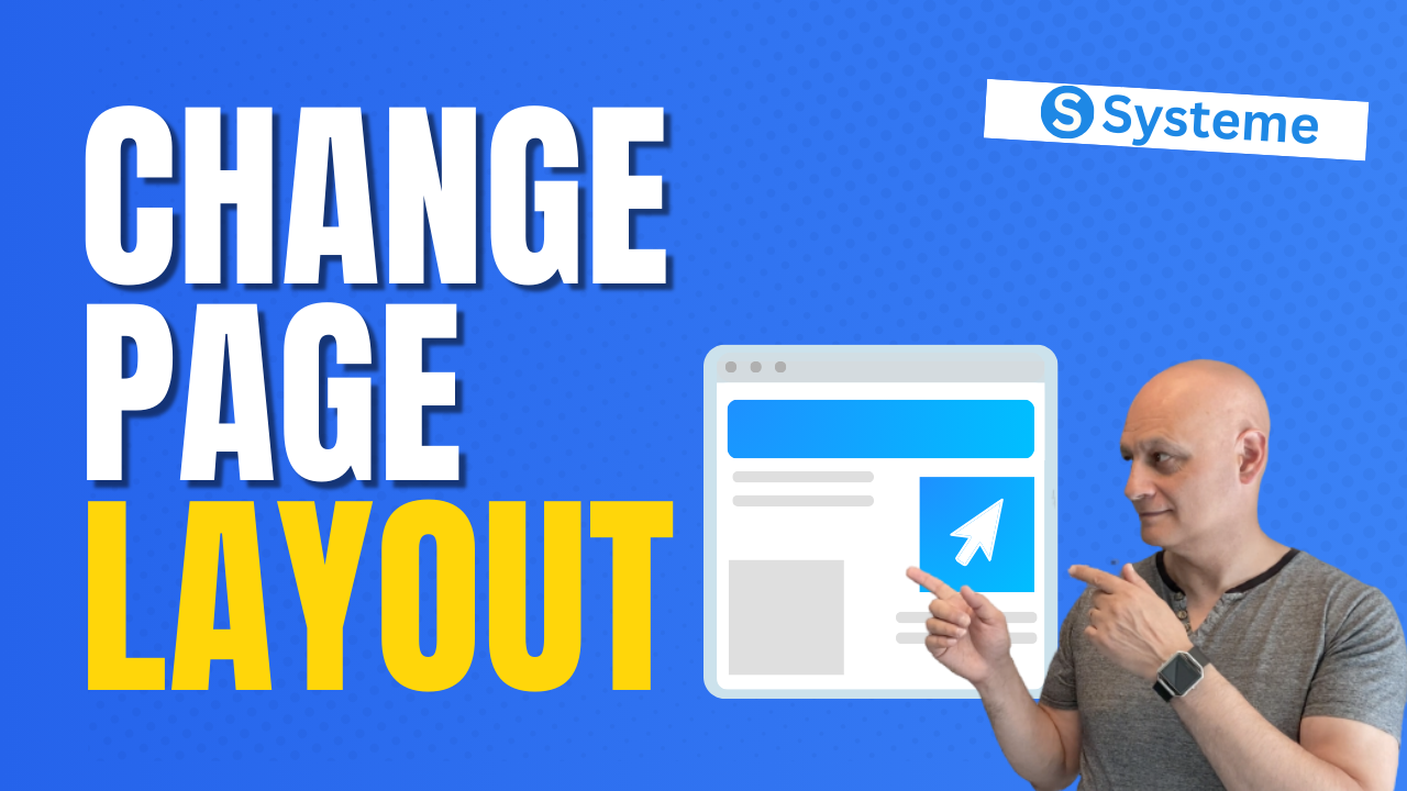 How to change page layout in Systeme.io