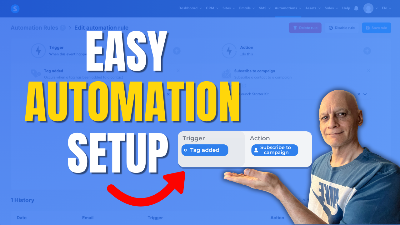 How to trigger automation when a tag is added in Systeme.io