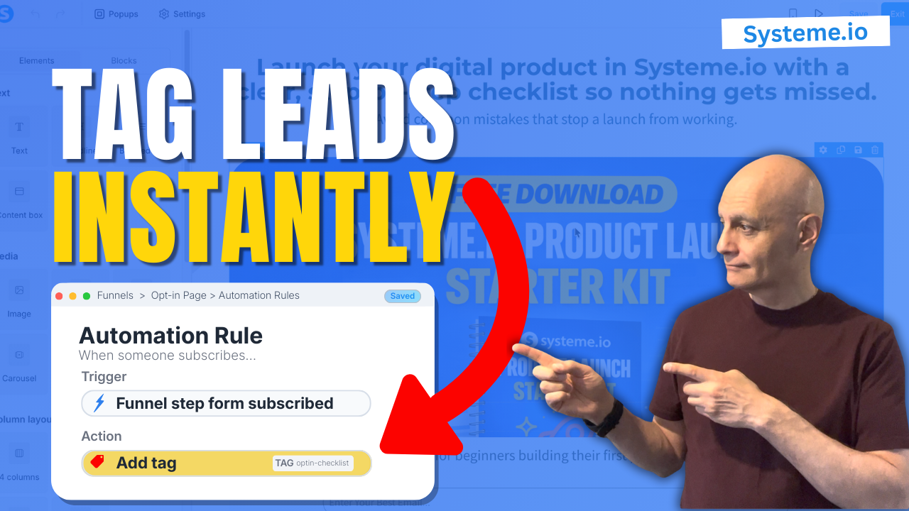 How to Tag Contacts on Opt In Form in Systeme.io Easy Method